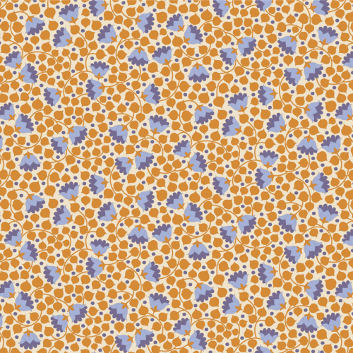 Tilda Patchwork Stoff Baumwolle - Wallflower - Bellflower Mustard